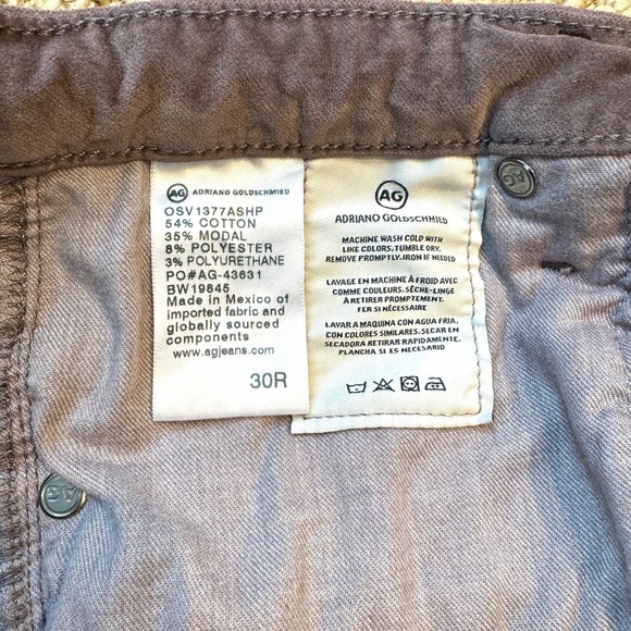 AG Adriano Goldschmied - The Stevie ankle jean - mauve velvet - 30R perfect! - Picture 9 of 11